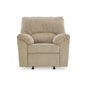 The appearance of Simplejoy Recliner In Sand designed by Signature Design by Ashley in the modern / contemporary interior design. This sand piece of furniture was selected by 1StopBedrooms from Simplejoy Collection to add a touch of cosiness and style into your home. Sku: 2420325. Material: Fabric.