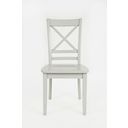 The appearance of Simplicity Cross Back Dining Chair Set of 2 In Grey designed by Jofran in the transitional interior design. This grey piece of furniture was selected by 1StopBedrooms from Simplicity Collection to add a touch of cosiness and style into your home. Sku: 252-806KD. Material: Acacia.