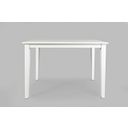 The appearance of Simplicity 54 Inch Counter Height Dining Table In White designed by Jofran in the transitional interior design. This white piece of furniture  was selected by 1StopBedrooms from Simplicity Collection to add a touch of cosiness and style into your home. Sku: 652-54. Table Top Shape: Square. Material: Rubberwood. Size: 54" x 32".
