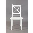 The appearance of Simplicity Cross Back Dining Chair Set of 2 In White designed by Jofran in the transitional interior design. This white piece of furniture was selected by 1StopBedrooms from Simplicity Collection to add a touch of cosiness and style into your home. Sku: 652-806KD. Material: Acacia.