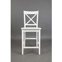 The appearance of Simplicity X-Back Counter Stool Set of 2 In White designed by Jofran in the transitional interior design. This white piece of furniture  was selected by 1StopBedrooms from Simplicity Collection to add a touch of cosiness and style into your home. Sku: 652-BS806KD. Material: Acacia.