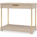 The appearance of Single Drawer Nightstand In Sand designed by Century Furniture in the modern / contemporary interior design. This sand piece of furniture was selected by 1StopBedrooms from Cadence Collection to add a touch of cosiness and style into your home. Sku: CA2-221. Material: Oak Veneer.