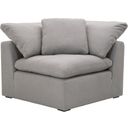 The appearance of Stitch and Hand Sky Modular Corner Chair In Peyton Slate and Espresso designed by Essentials For Living in the transitional interior design. This peyton slate/espresso piece of furniture was selected by 1StopBedrooms from Stitch & Hand Collection to add a touch of cosiness and style into your home. Sku: 6610-CRN.LPSLA. Material: Birch Wood.