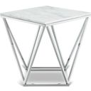 The appearance of Skyler End Table In Chrome designed by Meridian in the modern / contemporary interior design. This chrome piece of furniture  was selected by 1StopBedrooms from Skyler Collection to add a touch of cosiness and style into your home. Sku: 244-E Box 1/2 (Marble Top);244-E Box 2/2 (Base). Material: Stainless Steel.