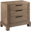 The appearance of Skyline Hollins Nightstand designed by American Drew in the modern / contemporary interior design. This medium stain piece of furniture was selected by 1StopBedrooms from Skyline Collection to add a touch of cosiness and style into your home. Sku: 010-420. Material: Wood.