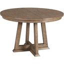 The appearance of Skyline Knox Round Dining Table designed by American Drew in the modern / contemporary interior design. This medium stain piece of furniture was selected by 1StopBedrooms from Skyline Collection to add a touch of cosiness and style into your home. Sku: 010-701. Table Top Shape: Round. Material: Wood. Size: 48".