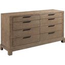 The appearance of Skyline Sutton Dresser designed by American Drew in the interior design. This medium stain piece of furniture was selected by 1StopBedrooms from Skyline Collection to add a touch of cosiness and style into your home. Sku: 010-130. Material: Wood.