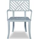 The appearance of Sloan Outdoor Dining Arm Chair In White designed by Century Furniture in the modern / contemporary interior design. This white piece of furniture was selected by 1StopBedrooms from Carrier and Company Outdoor Collection to add a touch of cosiness and style into your home. Sku: C7-D79-4009. Material: Aluminum.