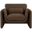 The appearance of Sloan Velvet Fabric Chair In Brown designed by Meridian in the modern / contemporary interior design. This brown piece of furniture  was selected by 1StopBedrooms from Sloan Collection to add a touch of cosiness and style into your home. Sku: 199Brown-C. Material: Velvet.