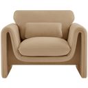 The appearance of Sloan Velvet Fabric Chair In Camel designed by Meridian in the modern / contemporary interior design. This camel piece of furniture was selected by 1StopBedrooms from Sloan Collection to add a touch of cosiness and style into your home. Sku: 199Camel-C. Material: Velvet.