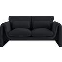 The appearance of Sloan Velvet Fabric Loveseat In Black designed by Meridian in the modern / contemporary interior design. This black piece of furniture was selected by 1StopBedrooms from Sloan Collection to add a touch of cosiness and style into your home. Sku: 199Black-L. Material: Velvet.