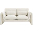 The appearance of Sloan Velvet Fabric Loveseat In Cream designed by Meridian in the modern / contemporary interior design. This cream piece of furniture was selected by 1StopBedrooms from Sloan Collection to add a touch of cosiness and style into your home. Sku: 199Cream-L. Material: Velvet.