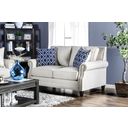 The appearance of Giovanni Beige Loveseat designed by Furniture of America in the transitional interior design. This beige piece of furniture was selected by 1StopBedrooms from Giovanni Collection to add a touch of cosiness and style into your home. Sku: SM2672-LV. Material: Polyester. Key Features: Nailhead Trim.