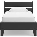 The appearance of Socalle Twin Panel Platform Bed In Black designed by Signature Design by Ashley in the transitional interior design. This black piece of furniture was selected by 1StopBedrooms from Socalle Collection to add a touch of cosiness and style into your home. Sku: EB1865-111;EB1865-155. Bed Type: Platform Bed. Material: Wood. Bed Size: Twin.