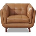 Solana Leather Chair In Cinnamon Brown