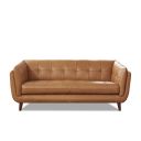 Solana Leather Sofa In Cinnamon Brown
