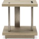 The appearance of Solaria Square Side Table designed by Bernhardt in the modern / contemporary interior design. This dune/shiny nickel piece of furniture  was selected by 1StopBedrooms from Solaria Collection to add a touch of cosiness and style into your home. Sku: 310124. Material: Metal.