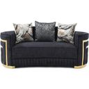The appearance of Soledad Loveseat In Black designed by Glory in the modern / contemporary interior design. This black piece of furniture was selected by 1StopBedrooms from Soledad Collection to add a touch of cosiness and style into your home. Sku: G00523A-L Box 1;G00523A-L Box 2. Material: Polyester.