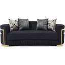 The appearance of Soledad Sofa In Black designed by Glory in the modern / contemporary interior design. This black piece of furniture was selected by 1StopBedrooms from Soledad Collection to add a touch of cosiness and style into your home. Sku: G00523A-S Box 1;G00523A-S Box 2. Material: Polyester.