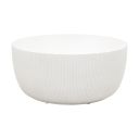 Soleil Fluted Coffee Table In Ivory