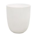 Soleil Fluted End Table In Ivory