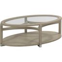The appearance of Solstice Oval Coffee Table designed by Hammary in the modern / contemporary interior design. This light stain piece of furniture  was selected by 1StopBedrooms from Solstice Collection to add a touch of cosiness and style into your home. Sku: 086-912. Material: Wood.