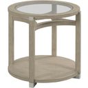 The appearance of Solstice Round End Table designed by Hammary in the modern / contemporary interior design. This light stain piece of furniture  was selected by 1StopBedrooms from Solstice Collection to add a touch of cosiness and style into your home. Sku: 086-918. Material: Wood.