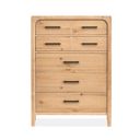 The appearance of Somerset Drawer Chest In Butternut designed by Magnussen in the modern / contemporary interior design. This butternut piece of furniture  was selected by 1StopBedrooms from Somerset Collection to add a touch of cosiness and style into your home. Sku: B5684-10. Material: Oak Veneer.