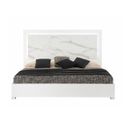 The appearance of Sonia Queen Bed In White and Grey designed by J&M in the modern / contemporary interior design. This white and grey piece of furniture  was selected by 1StopBedrooms from Sonia Collection to add a touch of cosiness and style into your home. Sku: 19965-Q. Material: Faux Marble. Bed Size: Queen.