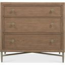 The appearance of Sonnet Three Drawer Nightstand In Medium Wood designed by Hooker in the transitional interior design. This medium wood piece of furniture was selected by 1StopBedrooms from Sonnet Collection to add a touch of cosiness and style into your home. Sku: 6072-90216-85. Material: Oak Veneer.
