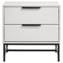 The appearance of Sonora 2-Drawer Nightstand Bedside Table In White designed by Coaster in the modern / contemporary interior design. This white piece of furniture was selected by 1StopBedrooms from Sonora Collection to add a touch of cosiness and style into your home. Sku: 224862. Material: Metal.
