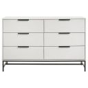 The appearance of Sonora 6-Drawer Bedroom Dresser In White designed by Coaster in the modern / contemporary interior design. This white piece of furniture was selected by 1StopBedrooms from Sonora Collection to add a touch of cosiness and style into your home. Sku: 224863. Material: Wood.
