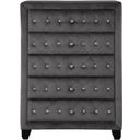 The appearance of Sophia Chest In Grey designed by Galaxy Home Furnishings in the modern / contemporary interior design. This gray piece of furniture was selected by 1StopBedrooms from Sophia Collection to add a touch of cosiness and style into your home. Sku: 733569252343. Material: Wood.