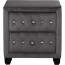 The appearance of Sophia Nightstand In Grey designed by Galaxy Home Furnishings in the modern / contemporary interior design. This gray piece of furniture was selected by 1StopBedrooms from Sophia Collection to add a touch of cosiness and style into your home. Sku: 733569388264. Material: Wood.