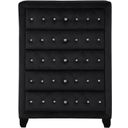 The appearance of Sophia Upholstery Chest Made With Wood In Black designed by Galaxy Home Furnishings in the modern / contemporary interior design. This black piece of furniture was selected by 1StopBedrooms from Sophia Collection to add a touch of cosiness and style into your home. Sku: 808857795083. Material: Wood.