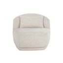 Soraya Swivel Armless Chair In Dove Cream