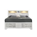 The appearance of Soul Queen Panel Bed In White designed by Galaxy Home Furnishings in the modern / contemporary interior design. This white piece of furniture was selected by 1StopBedrooms from Soul Collection to add a touch of cosiness and style into your home. Sku: 601955557634-1;601955557634-2;601955557634-3;601955557634-4;601955557634-5. Bed Type: Panel Bed. Bed Size: Queen. Material: Solid Wood.