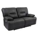 The appearance of Spartacus Black Dual Power Reclining Loveseat with Power Headrest designed by Parker House in the modern / contemporary interior design. This black piece of furniture  was selected by 1StopBedrooms from Spartacus Collection to add a touch of cosiness and style into your home. Sku: MSPA#822PH-BLC. Material: Polyester.