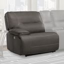 The appearance of Spartacus Haze LAF Power Reclining Chair with Power Headrest designed by Parker House in the modern / contemporary interior design. This haze piece of furniture  was selected by 1StopBedrooms from Spartacus Collection to add a touch of cosiness and style into your home. Sku: MSPA#811LPH-HAZ. Material: Polyester.