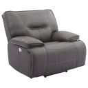 The appearance of Spartacus Haze Power Recliner with Headrest designed by Parker House in the modern / contemporary interior design. This grey piece of furniture  was selected by 1StopBedrooms from Spartacus Collection to add a touch of cosiness and style into your home. Sku: MSPA#812PH-HAZ. Material: Polyester.