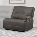 The appearance of Spartacus Haze RAF Power Reclining Chair with Power Headrest designed by Parker House in the modern / contemporary interior design. This haze piece of furniture  was selected by 1StopBedrooms from Spartacus Collection to add a touch of cosiness and style into your home. Sku: MSPA#811RPH-HAZ. Material: Polyester.