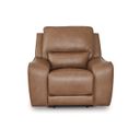 The appearance of Spear Hill Power Recliner In Caramel designed by Signature Design by Ashley in the modern / contemporary interior design. This caramel piece of furniture  was selected by 1StopBedrooms from Spear Hill Collection to add a touch of cosiness and style into your home. Sku: NCU6260613. Material: Leather Match.