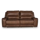 The appearance of Spear Hill Power Reclining Sofa In Canyon designed by Signature Design by Ashley in the modern / contemporary interior design. This canyon piece of furniture was selected by 1StopBedrooms from Spear Hill Collection to add a touch of cosiness and style into your home. Sku: NCU6260747. Material: Leather Match.