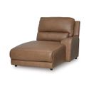 The appearance of Spear Hill Right-Arm Facing Press Back Power Chaise In Caramel designed by Signature Design by Ashley in the modern / contemporary interior design. This caramel piece of furniture  was selected by 1StopBedrooms from Spear Hill Collection to add a touch of cosiness and style into your home. Sku: NCU6260697. Material: Leather Match.