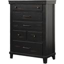 The appearance of Spruce Creek Black Chest designed by Bernell in the transitional interior design. This black piece of furniture was selected by 1StopBedrooms from Spruce Collection to add a touch of cosiness and style into your home. Sku: 1708-150. Material: Pine.
