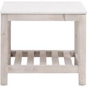 The appearance of Bella Antique Spruce End Table In White Wash Pine designed by Essentials For Living in the transitional interior design. This white wash pine piece of furniture  was selected by 1StopBedrooms from Bella Antique Collection to add a touch of cosiness and style into your home. Sku: 8020.WW-PNE/WHTQ. Material: Solid Pine Wood.