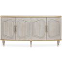 The appearance of St. Charles Sideboard In Dove Gray designed by Michael Amini in the transitional interior design. This dove gray piece of furniture was selected by 1StopBedrooms from St. Charles Collection to add a touch of cosiness and style into your home. Sku: 9088007-803. Material: Poplar Solid.