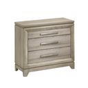 Stacy 3-Drawers Nightstand In Weathered Greige