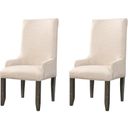The appearance of Stanford Cream Upholstered Parson Chair Set Of 2 designed by Picket House in the transitional interior design. This white piece of furniture was selected by 1StopBedrooms from Stanford Collection to add a touch of cosiness and style into your home. Sku: DST100PC. Material: Wood.
