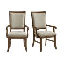 Stark Dining Arm Chair Set of 2 In Grey and Cherry